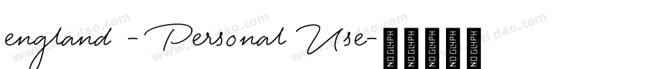 england - Personal Use字体转换